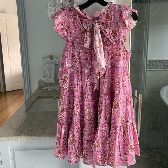 RHODE Tiffany Ruffled Tiered Cotton Mini Babydoll Dress - Picture 12 of 13